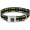Buckle-Down Batman Bat Signal Blue/Yellow/Black Dog Collar - Collars - Xtra Dog