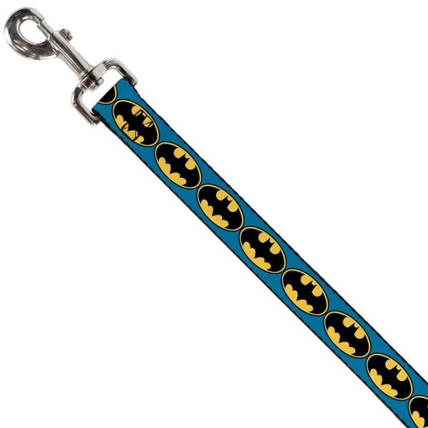 Buckle-Down Batman Bat Signal Blue/Yellow/Black Dog Lead (4ft) - Leads - Xtra Dog