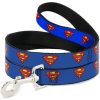 Buckle-Down Superman Blue Shield Dog Lead (4ft) - Leads - Xtra Dog
