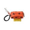 Designer Duffel Poo Bag Dispenser - Orange Paw - Poo Bags - Xtra Dog