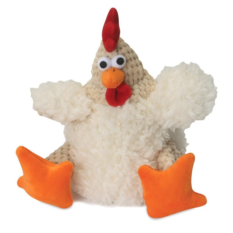 goDog Checkers Fat White Rooster - Plush Toys - Xtra Dog