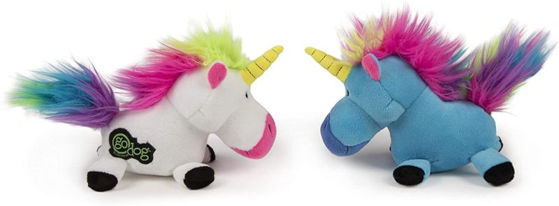 goDog Unicorns with Chew Guard Technology Tough Plush Dog Toy - Plush Toys - Xtra Dog