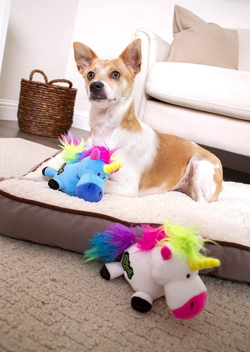 goDog Unicorns with Chew Guard Technology Tough Plush Dog Toy - Plush Toys - Xtra Dog