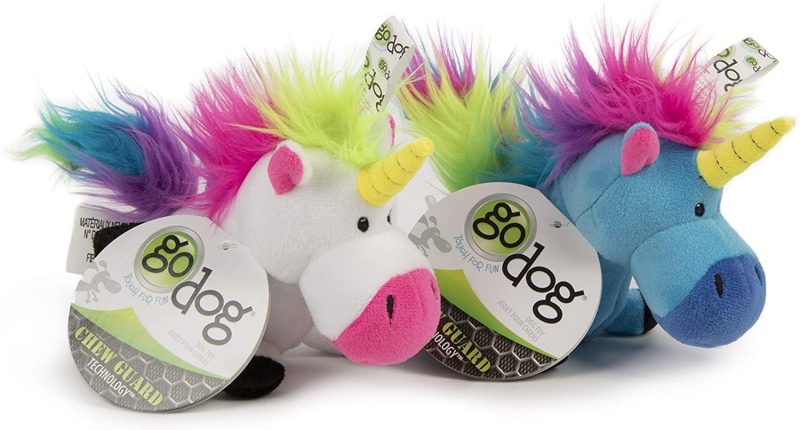 goDog Unicorns with Chew Guard Technology Tough Plush Dog Toy - Plush Toys - Xtra Dog
