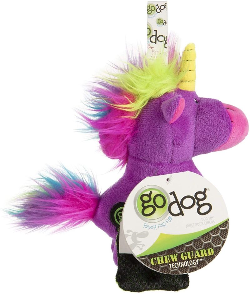 goDog Unicorns with Chew Guard Technology Tough Plush Dog Toy - Plush Toys - Xtra Dog