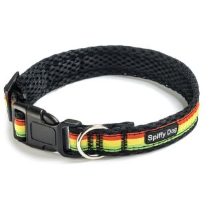 Spiffy Dog, Black Rasta Collar - Collars - Xtra Dog