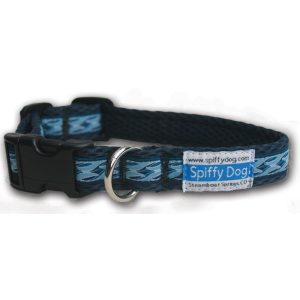 Spiffy Dog, Navy Waves Collar - Collars - Xtra Dog