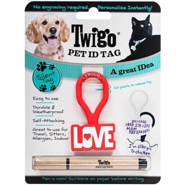 Twigo Pet ID tag Love - Pet Tag - Xtra Dog